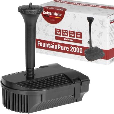 Фонтан-фильтр для пруда Kruger Meier FountainPure 2000 - 3 в 1: насос, фильтр, фонтан (1500 л/ч)