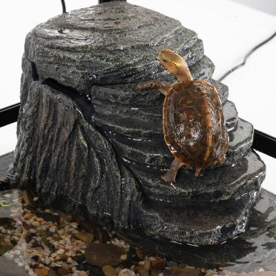 Декоративный фильтр-водопад Repti-Zoo Turtle Filter Rock GLB09 в форме скалы для черепах, крабов и амфибий (350 л/ч, до 90 литров)
