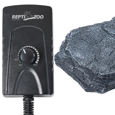 Нагрівальний камінь з регулятором температури Repti-Zoo Dimmer Heat Rock 12W 20x27x3 см (AHR0612P) для тераріумів