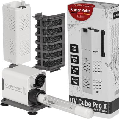 Внутренний фильтр Kruger Meier UV Cube Pro X с УФ-стерилизацией и аэрацией для аквариумов до 250 л.