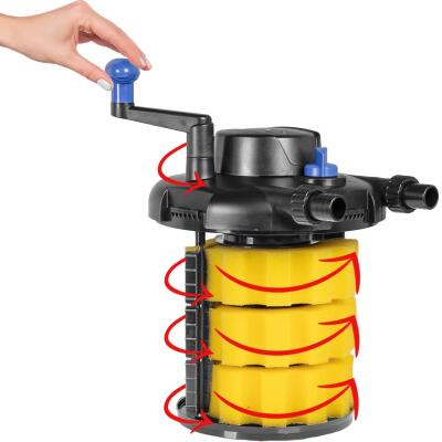 Ставковий фільтр, напірний Kruger Meier PondX UV 4000 з лампою 9 Вт та швидким очищенням для декоративних водойм