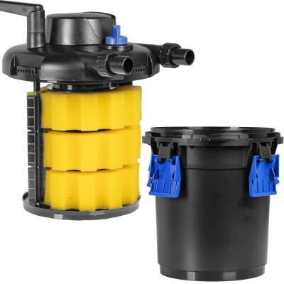 Ставковий фільтр, напірний Kruger Meier PondX UV 4000 з лампою 9 Вт та швидким очищенням для декоративних водойм