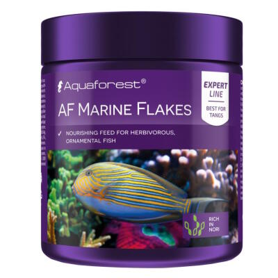 Корм для морских рыб Aquaforest  AF Marine Flakes 25 г - хлопья с нори и спирулиной для травоядных и всеядных рыб