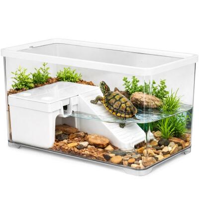 Тераріум-акваріум для черепахи Kruger Meier LagunaVerde Turtle Aquarium 30×18×18 см з островом і фільтром