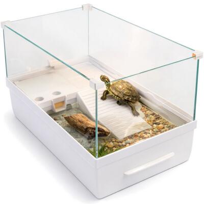 Тераріум-акваріум для черепахи Kruger Meier CostaLuna 41×23×26 см з островом, фільтром і зливом води