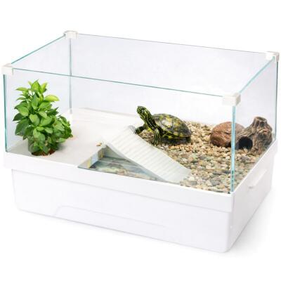 Тераріум-акваріум для черепахи Kruger Meier CostaLuna 41×23×26 см з островом, фільтром і зливом води