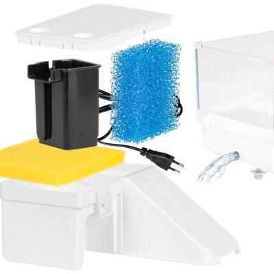 Тераріум-акваріум для черепахи Kruger Meier CostaLuna 41×23×26 см з островом, фільтром і зливом води