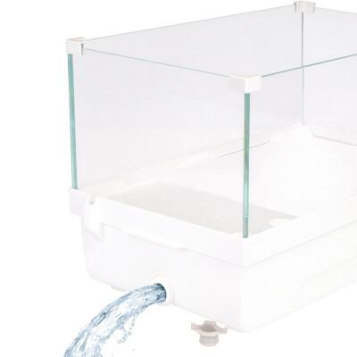 Тераріум-акваріум для черепахи Kruger Meier CostaLuna 41×23×26 см з островом, фільтром і зливом води