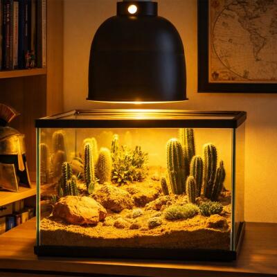 Светильник глубокий рефлекторный Terrario LUNOONE 2.0 E27 100W для локального обогрева террариумов