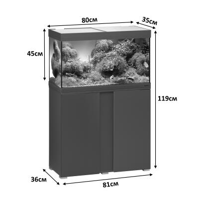 Акваріумний комплект Eheim vivaline LED 126 1x10.6W (LED) антрацитовий з тумбою (0613009)