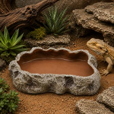 Миска для тераріуму Hobby Cera Dish Granite 4 22x17x4см (37803) поїлка та годівниця під натуральний камінь