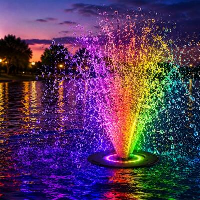 Фонтан, аератор для ставка Kruger Meier PondSplash Elite LED 20000 з LED-підсвіткою 20000 л/год