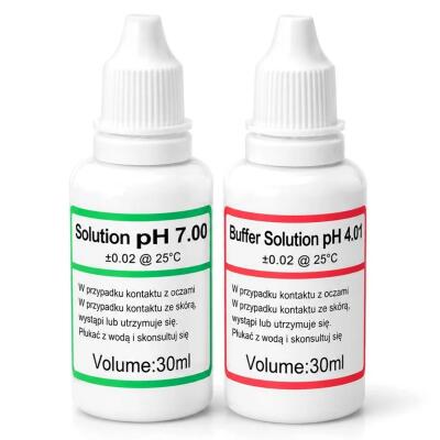 Калібрувальний розчин для датчиків pH Aquario Buffer Solution Set pH 7.00 та pH 4.01 30мл.