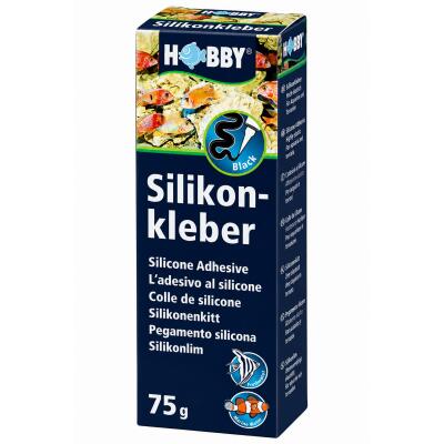 Силікон чорний для акваріумів та тераріумів Hobby Silicon Adhesive black 75 г (11960)