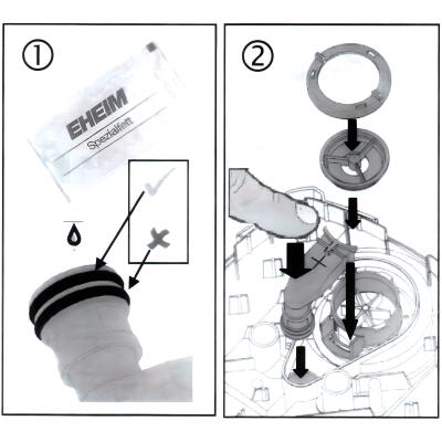 Выпускное сопло с вазелином для Eheim Professionel 3 1200 XL (2080/2180) (7428830)