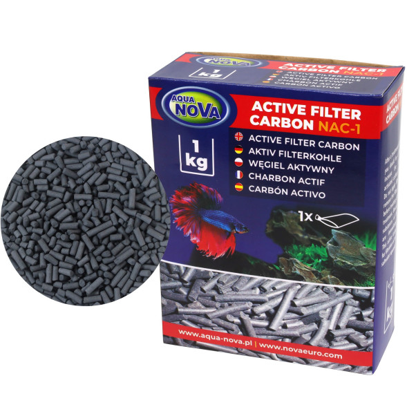 Активоване вугілля Aqua Nova Carbon 1кг (NAC-1) для акваріума з мішком