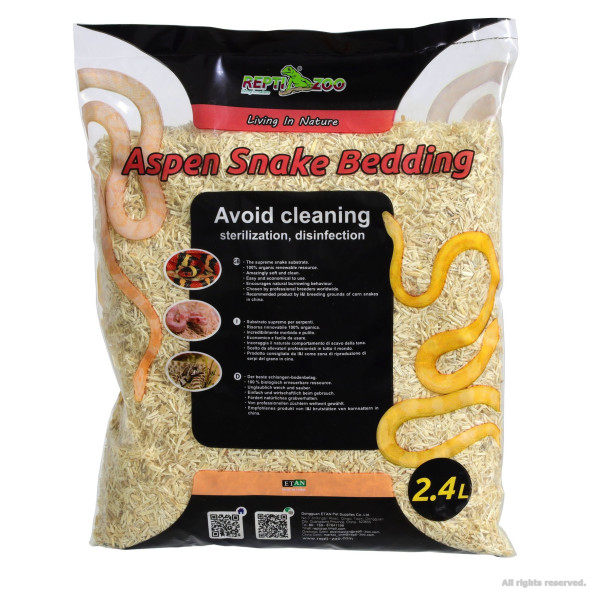 Субстрат з тополі Repti-Zoo Aspen Snake Bedding 2,4 л (SB001) для змій та копаючих рептилій