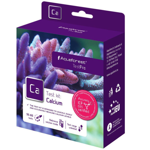 Тест на кальцій (Ca) Aquaforest Calcium Test Kit для морського акваріума, 55–65 тестів