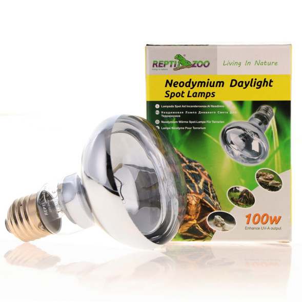 Неодимова лампа Repti-Zoo Neodymium Daylight 100W B80100 - обігрівальна UVA лампа для тераріуму