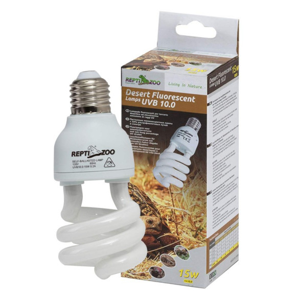 Люмінесцентна лампа Repti-Zoo Desert Lamp 10.0 UVB 15W для пустельних та тропічних рептилій (CT1015)